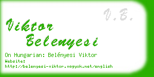 viktor belenyesi business card
